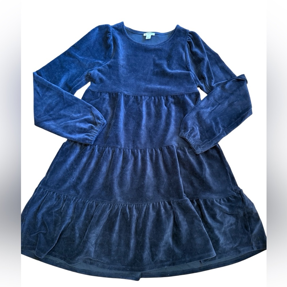 J Crew Crewcuts Corduroy Dress Navy Girls Size 14